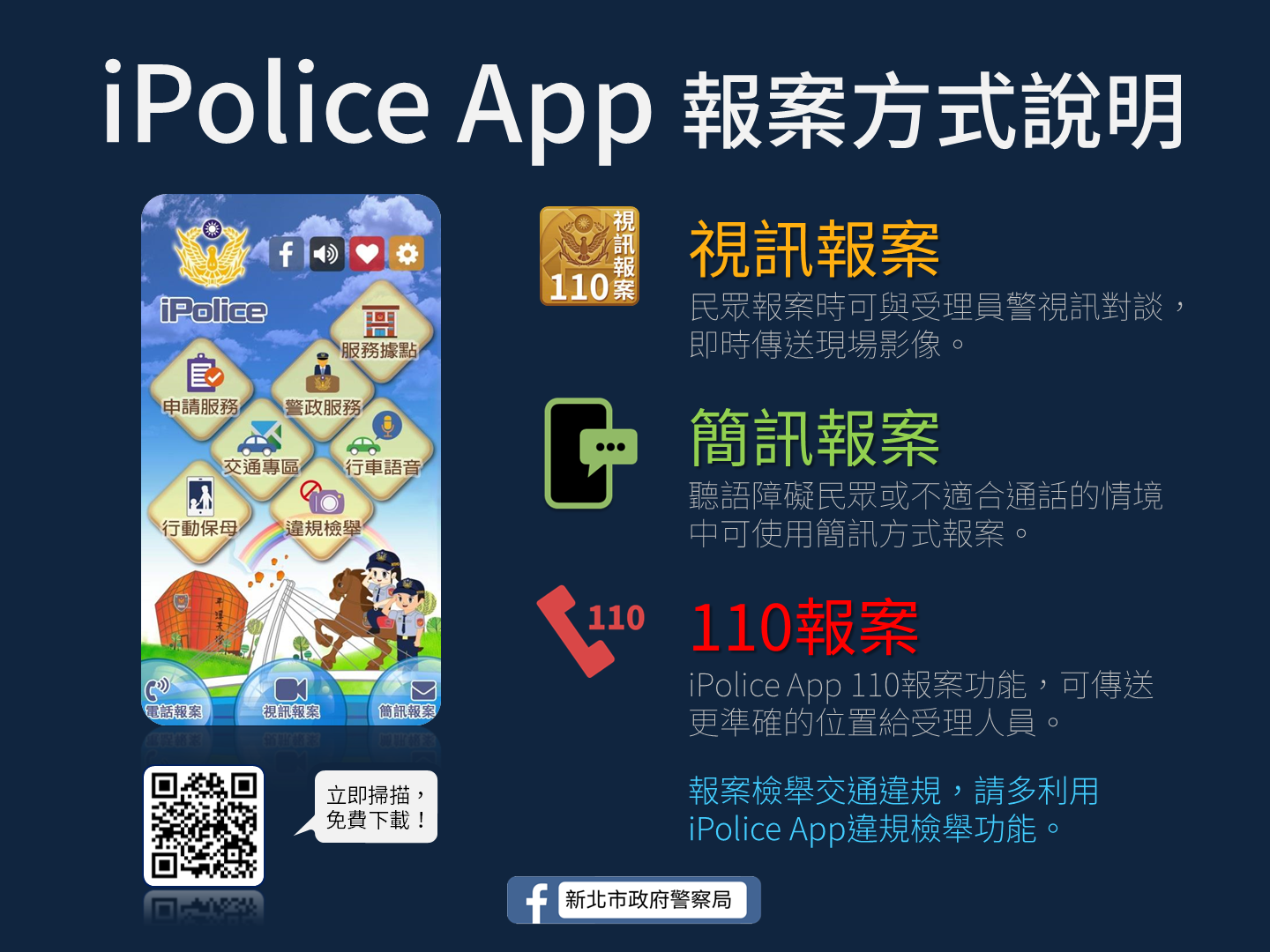 iPolice多元報案方式宣導