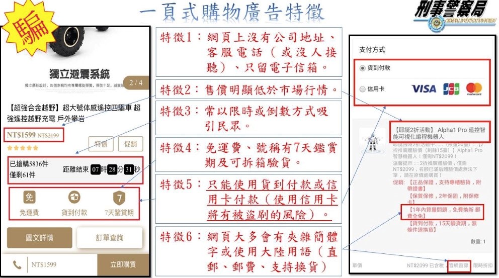 一頁式廣告詐騙